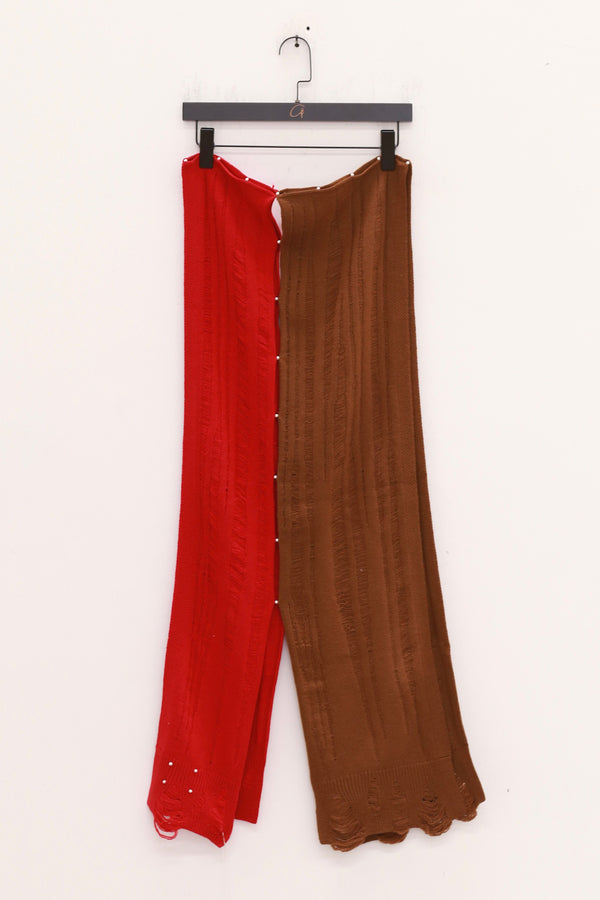 RUI built 25 autumn and winter wool floating line color matching scarf RUI-RAW25AC02-Caramel+Ruby Caramel+Ruby Caramel+Red